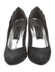 Stuart Weitzman Satin Crystal Embellishments Pumps