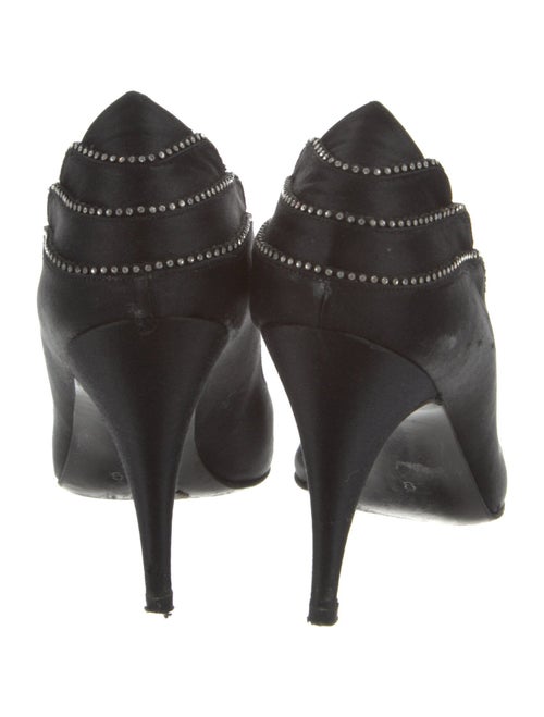 Stuart Weitzman Satin Crystal Embellishments Pumps