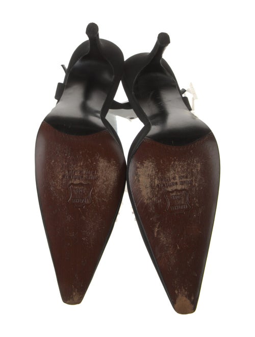 Stuart Weitzman Satin Crystal Embellishments Slingback Pumps