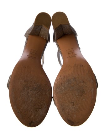 Stuart Weitzman Glitter Accents Sandals