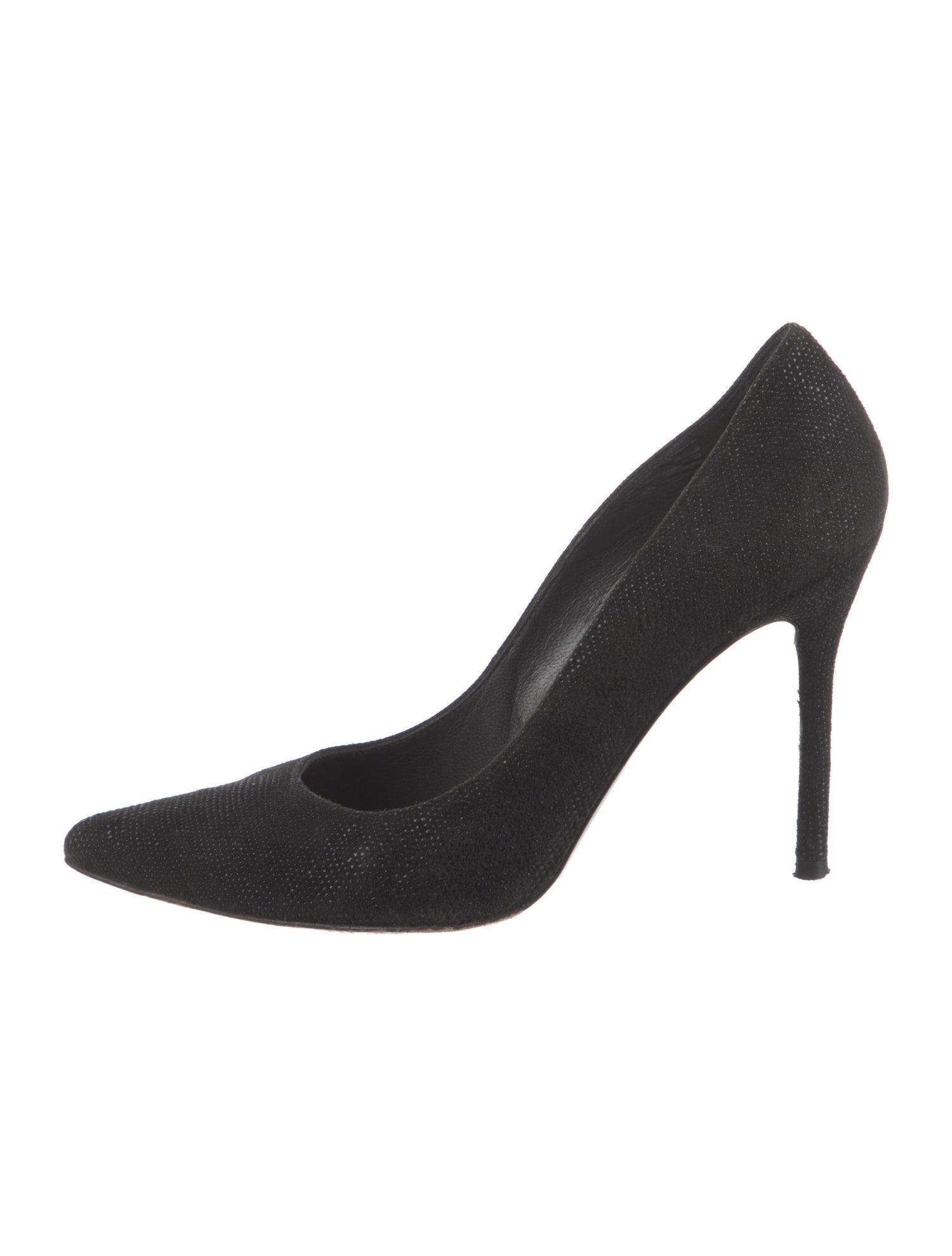 Stuart Weitzman Suede Leather Trim Embellishment Pumps