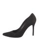 Stuart Weitzman Suede Leather Trim Embellishment Pumps