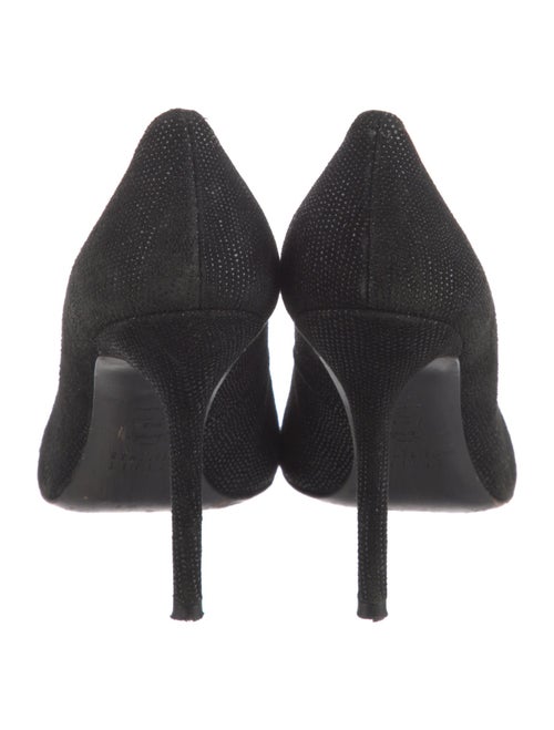 Stuart Weitzman Suede Leather Trim Embellishment Pumps