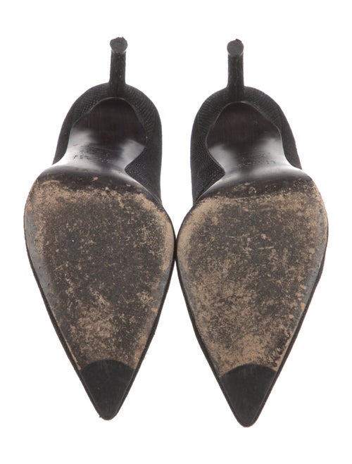 Stuart Weitzman Suede Leather Trim Embellishment Pumps