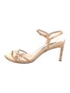 Stuart Weitzman Patent Leather Leather Trim Embellishment Sandals