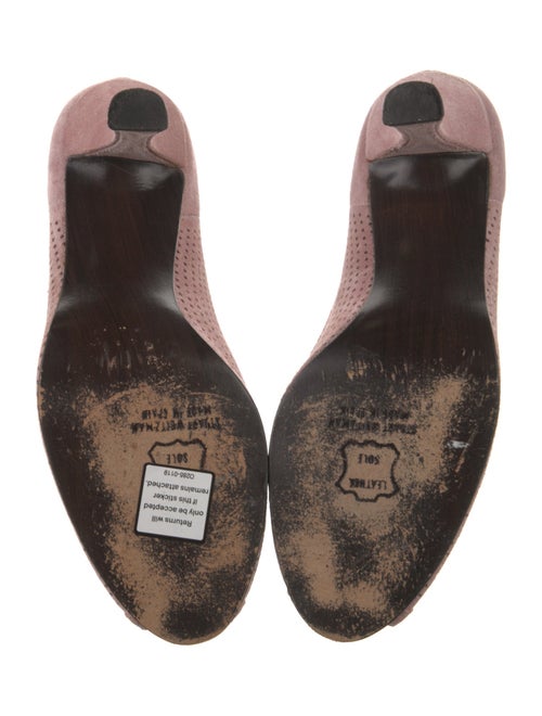 Stuart Weitzman Suede Lasercut Accents Pumps