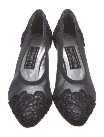 Stuart Weitzman Mesh Lace Trim Embellishment Pumps
