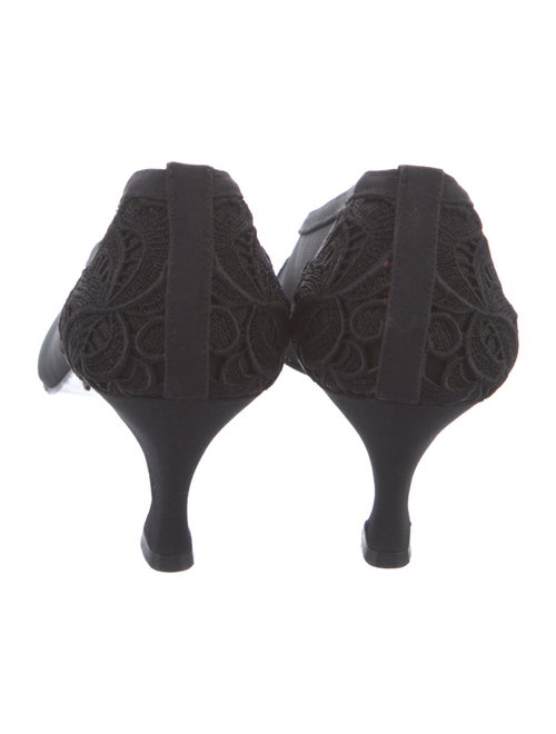 Stuart Weitzman Mesh Lace Trim Embellishment Pumps