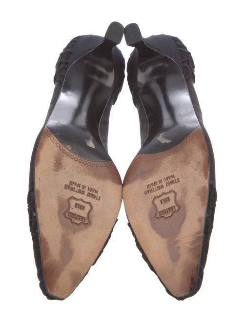 Stuart Weitzman Mesh Lace Trim Embellishment Pumps