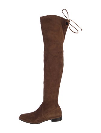 Stuart Weitzman Suede Lace-Up Boots