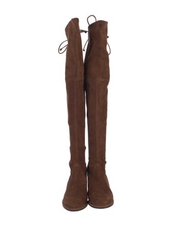 Stuart Weitzman Suede Lace-Up Boots