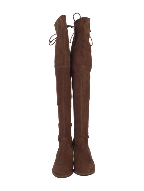 Stuart Weitzman Suede Lace-Up Boots