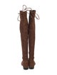 Stuart Weitzman Suede Lace-Up Boots