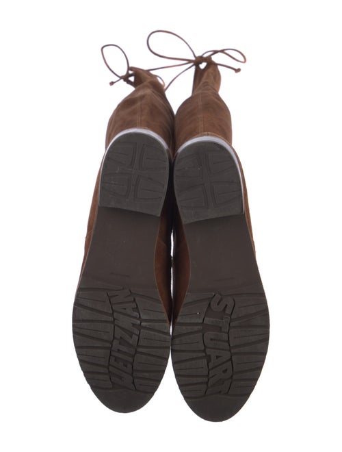 Stuart Weitzman Suede Lace-Up Boots