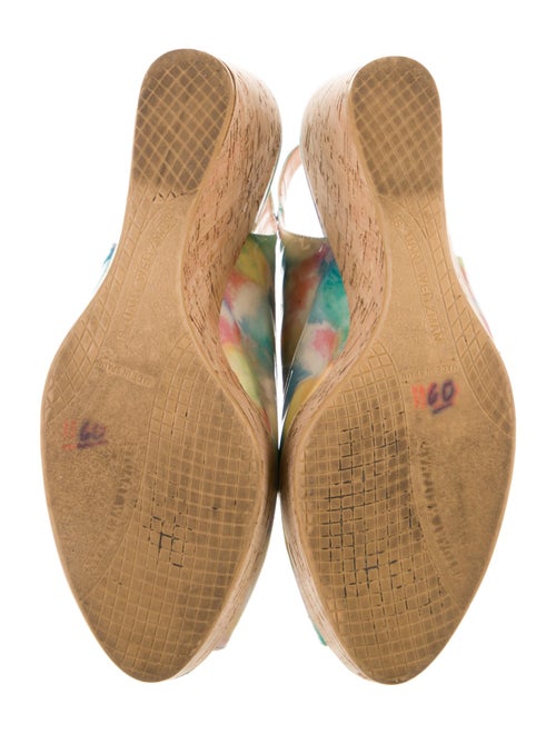 Stuart Weitzman Patent Leather Printed Slingback Pumps