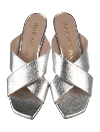 Stuart Weitzman Leather Slides
