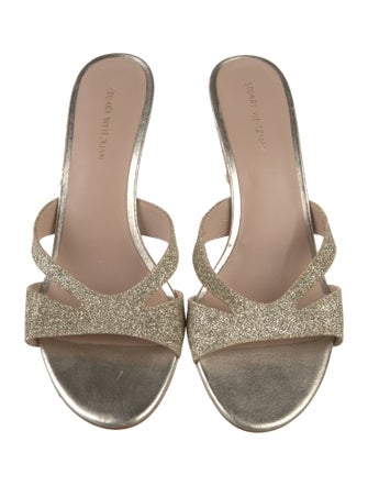 Stuart Weitzman Glitter Slides