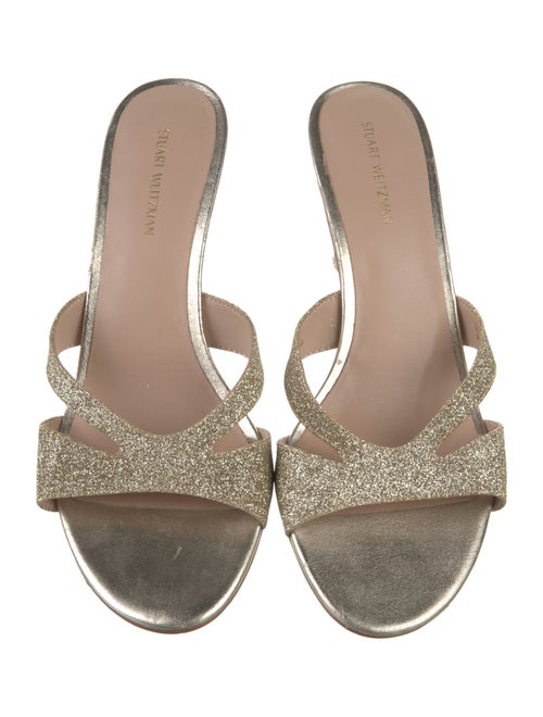 Stuart Weitzman Glitter Slides
