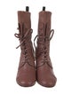 Stuart Weitzman Leather Lace-Up Boots