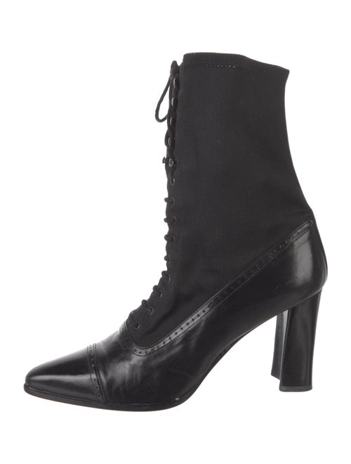 Stuart Weitzman Crystal Embellishments Lace-Up Boots