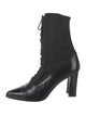 Stuart Weitzman Crystal Embellishments Lace-Up Boots