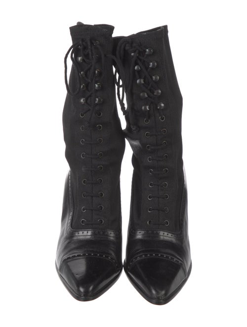 Stuart Weitzman Crystal Embellishments Lace-Up Boots