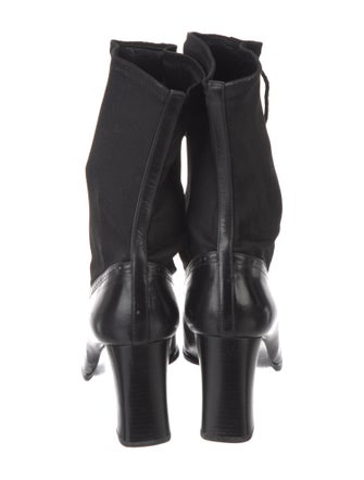 Stuart Weitzman Crystal Embellishments Lace-Up Boots