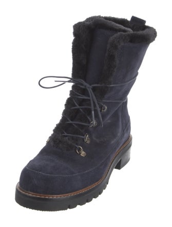 Stuart Weitzman Suede Combat Boots