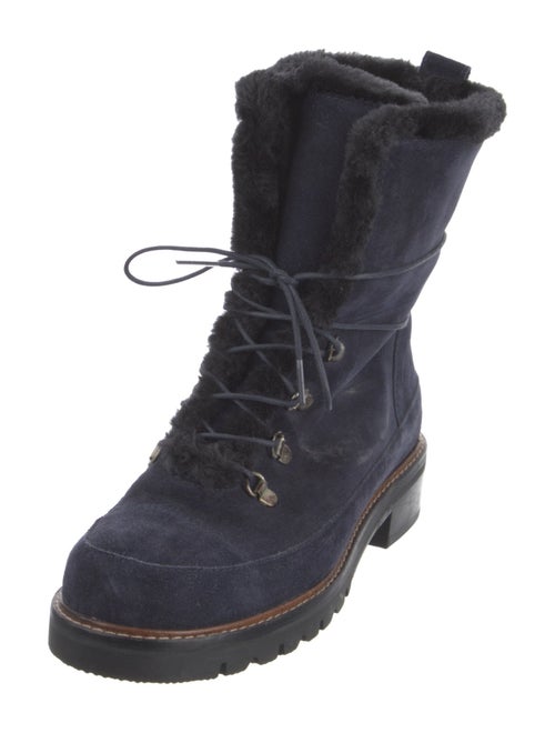 Stuart Weitzman Suede Combat Boots