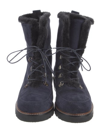 Stuart Weitzman Suede Combat Boots