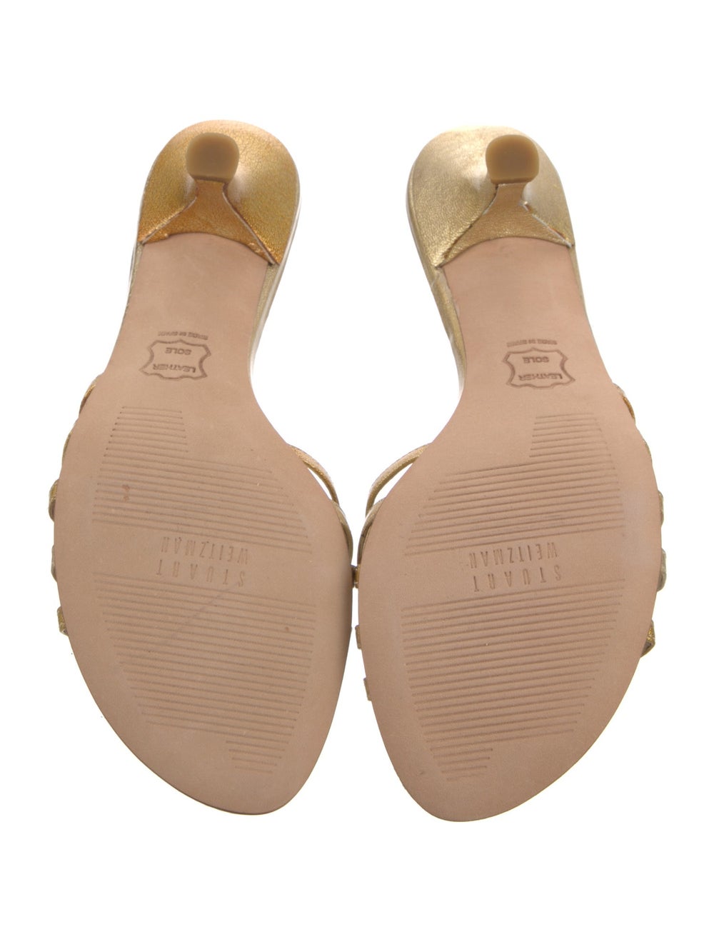 Stuart Weitzman Leather Slides Neutrals Crossover… - image 5