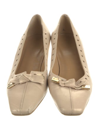 Stuart Weitzman Leather Lasercut Accents Pumps