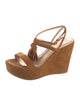 Stuart Weitzman Suede Tassel Accents T-Strap Sandals