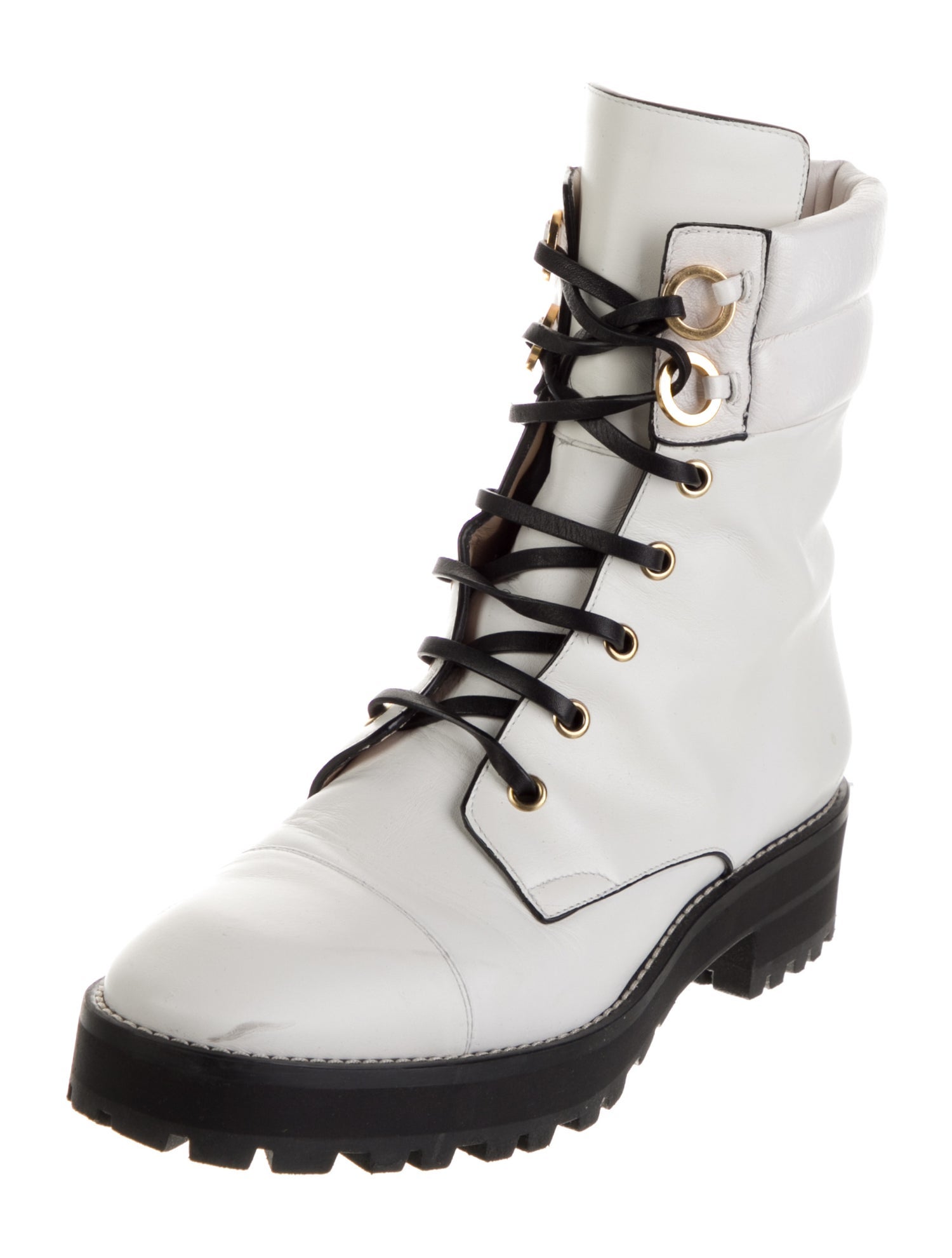 Stuart Weitzman Leather Combat Boots