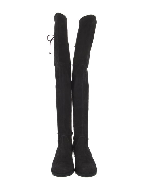 Stuart Weitzman Suede Lace-Up Boots