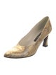 Stuart Weitzman Embossed Leather Animal Print Pumps