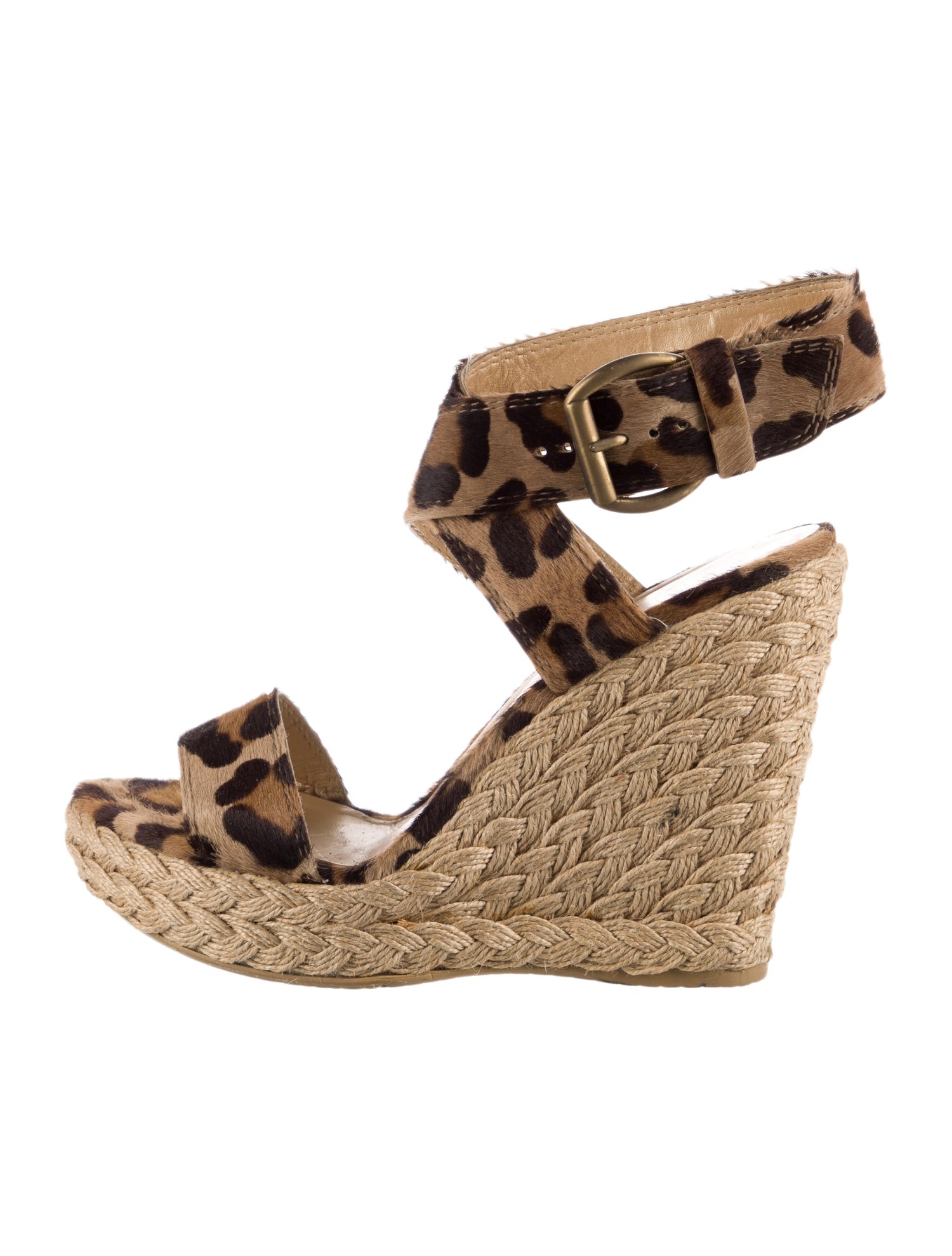 Stuart Weitzman Ponyhair Animal Print Espadrilles