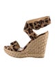 Stuart Weitzman Ponyhair Animal Print Espadrilles