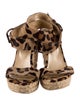 Stuart Weitzman Ponyhair Animal Print Espadrilles