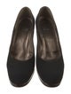 Stuart Weitzman Canvas Leather Trim Embellishment Pumps