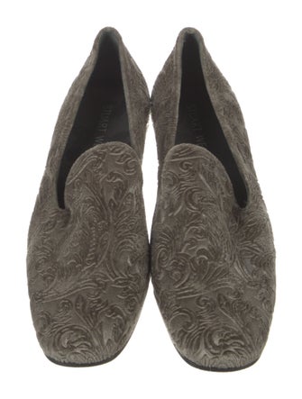 Stuart Weitzman Velvet Printed Loafers
