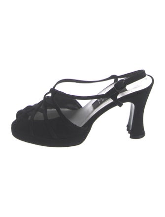 Stuart Weitzman Cutout Accent Slingback Sandals