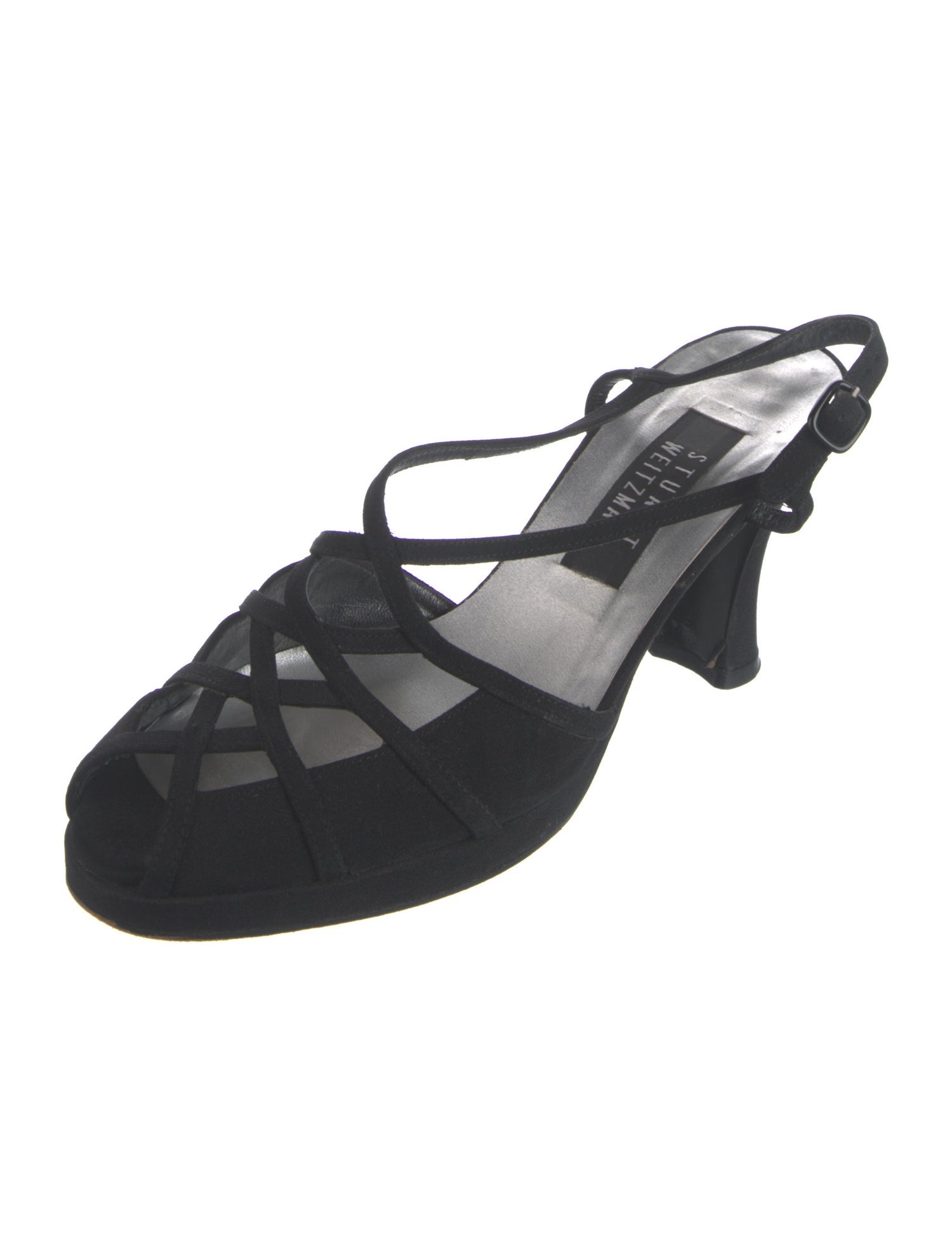 Stuart Weitzman Cutout Accent Slingback Sandals