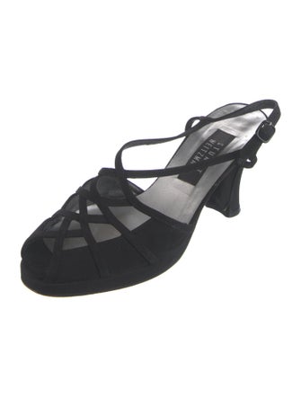 Stuart Weitzman Cutout Accent Slingback Sandals