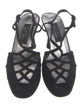 Stuart Weitzman Cutout Accent Slingback Sandals
