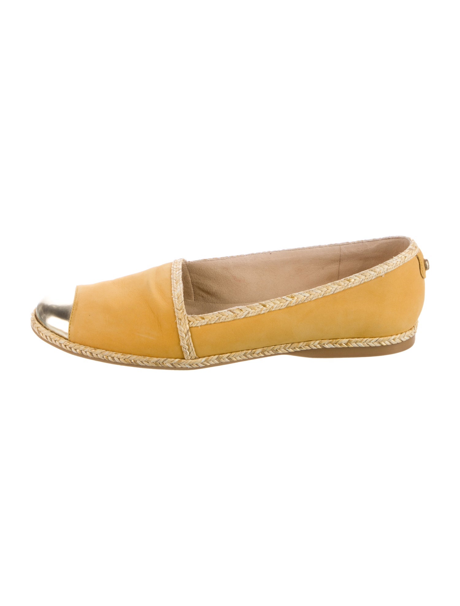 Stuart Weitzman Suede Braided Accents Flats