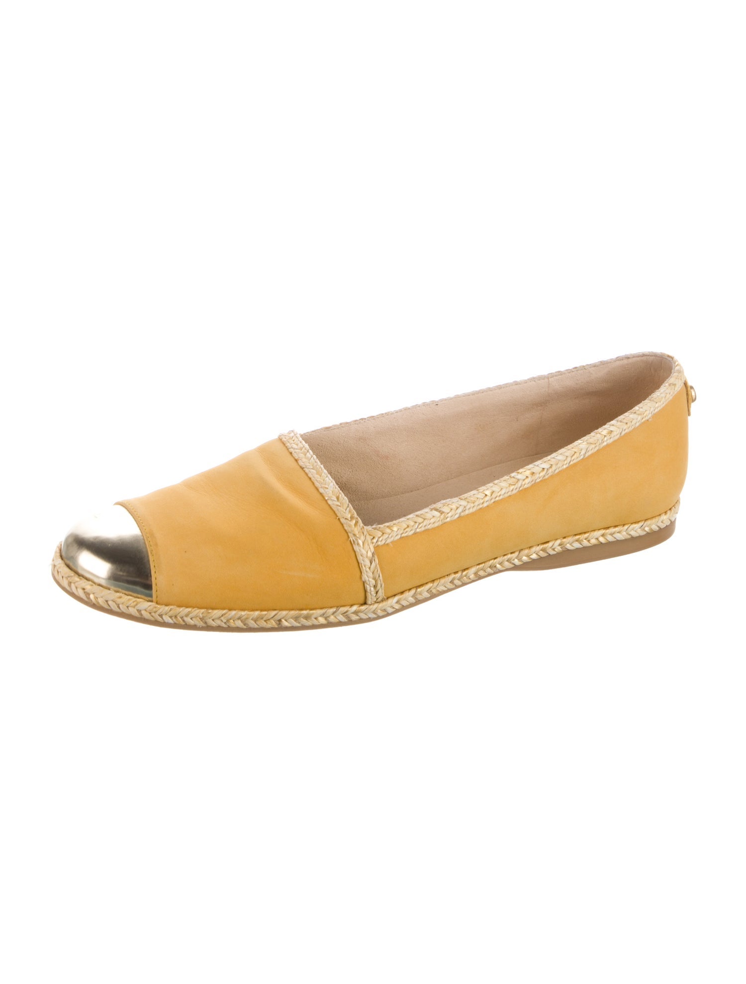 Stuart Weitzman Suede Braided Accents Flats