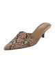 Stuart Weitzman Leather Animal Print Mules