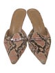 Stuart Weitzman Leather Animal Print Mules
