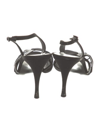 Stuart Weitzman Crystal Embellishments Slingback Sandals